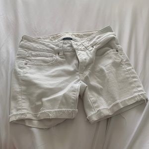 American Eagle White Jean Shorts